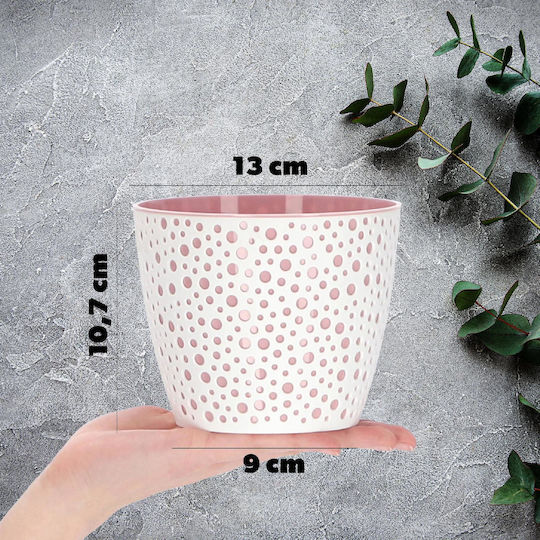 Kadax Ghiveci De Flori Din Plastic Roz 13x13cm