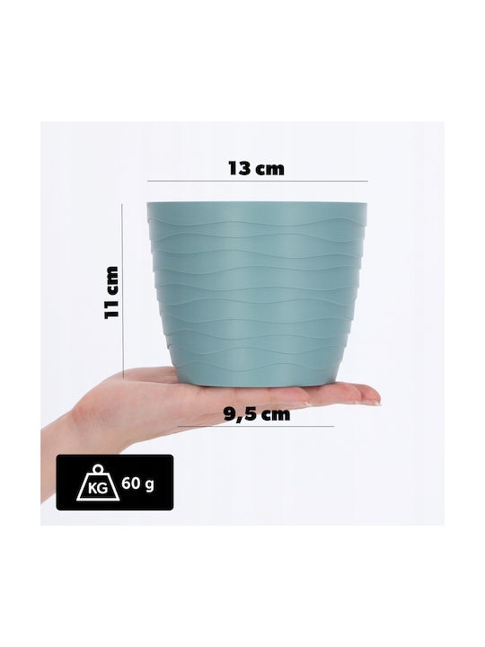 Kadax Plastic Flower Pot Green 13x13cm