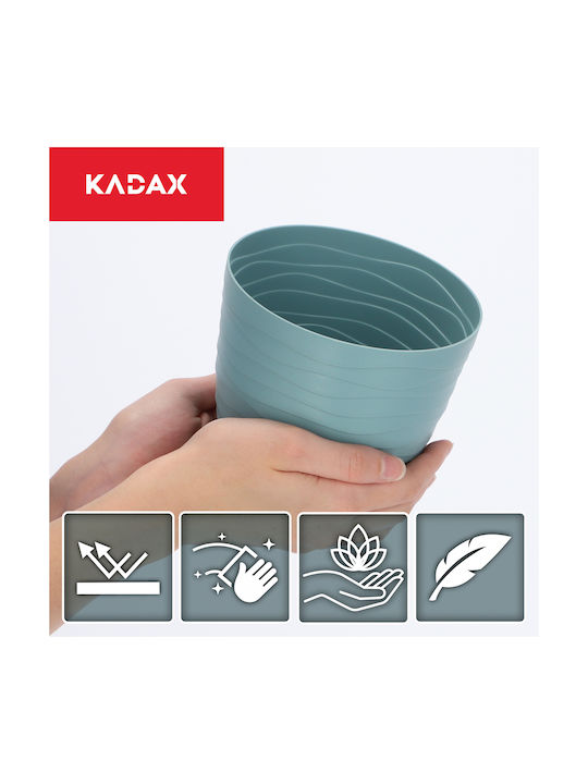 Kadax Plastic Flower Pot Green 13x13cm