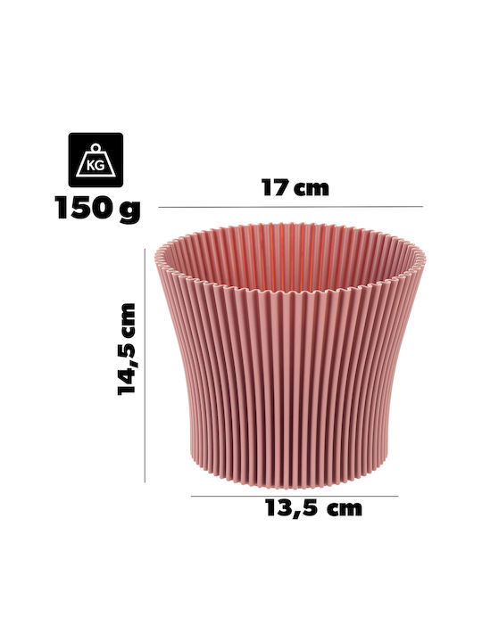 Kadax Plastic Pink Flower Pot 17cm