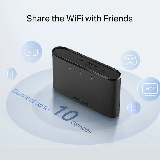 Mercusys MT110 v2 Drahtloser 4G Tragbarer Hotspot Wi‑Fi 4
