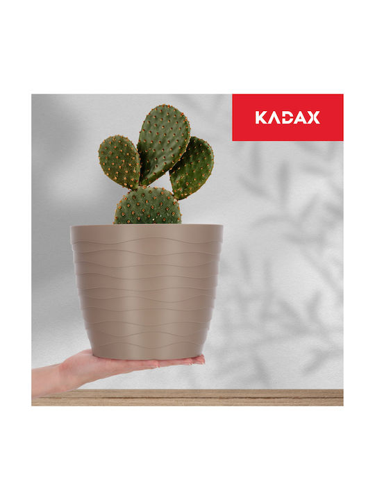 Kadax Ghiveci De Flori Din Plastic Bej 19x19cm