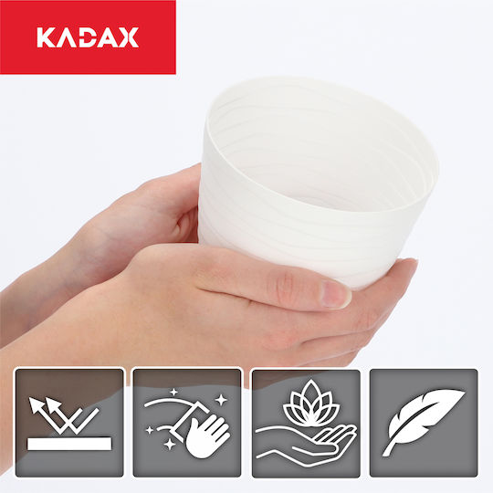 Kadax Γλάστρα Πλαστική White 11x11εκ.