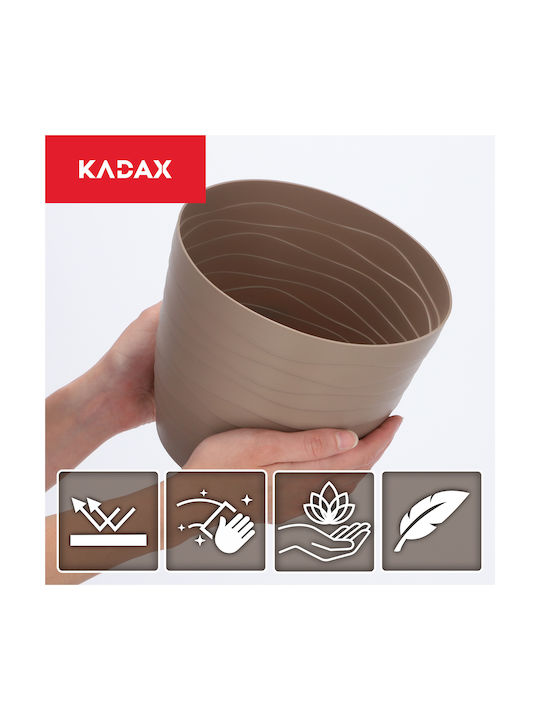 Kadax Ghiveci De Flori Din Plastic Bej 19x19cm