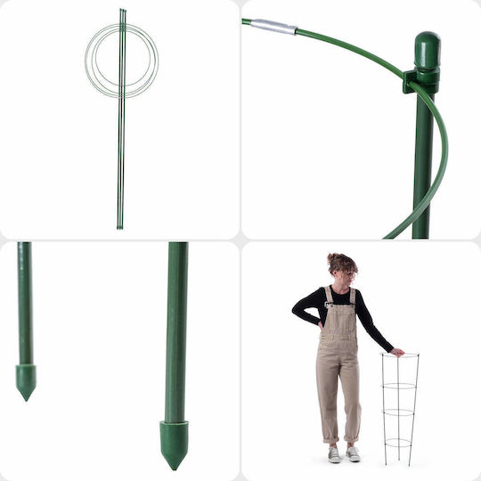 Ring Support Plants Flowers 90cm Metal Stakes 6pcs
