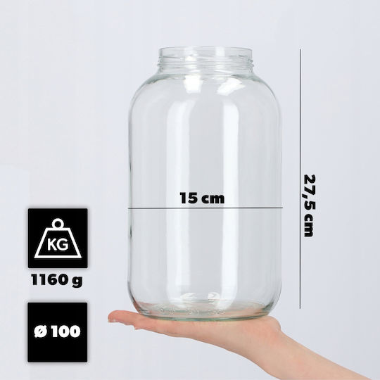 Kadax Glas Gefäß Preserves 4000ml (2Stück)