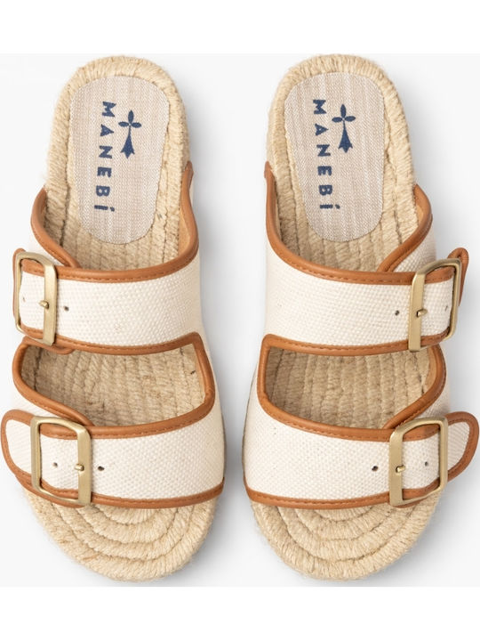 Nordic Leather Women's Flat Sandals Beige