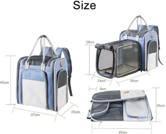 Rucsac Pentru Transport Câine Până La 8kg Roz L40xL37xÎ26cm