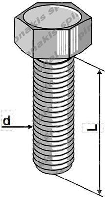 Vidomet Metallschraube DIN 933 mit Durchmesser M24 und Länge 50mm