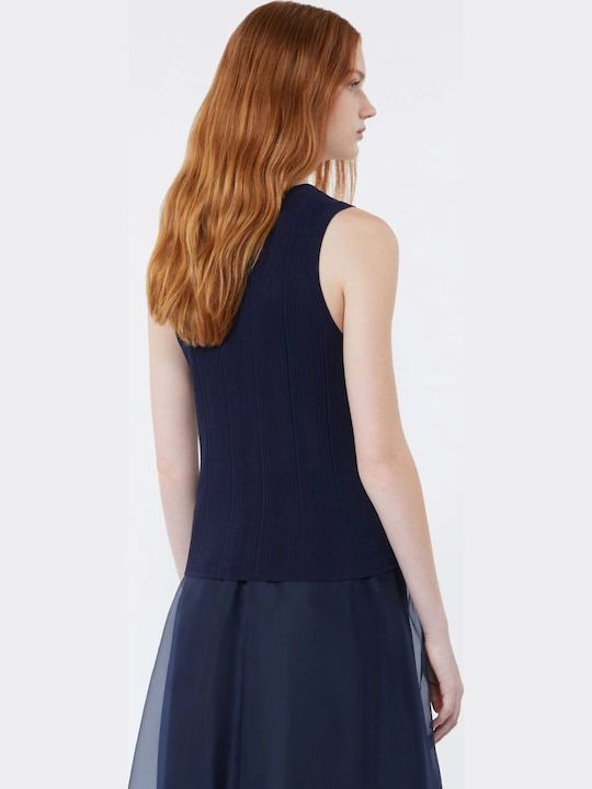 Damen Bluse Ärmellose Blaue