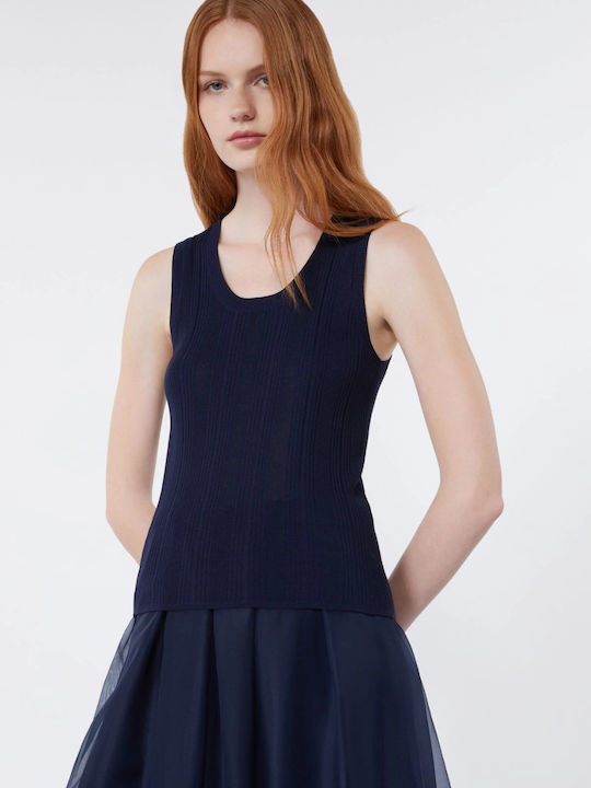 Damen Bluse Ärmellose Blaue