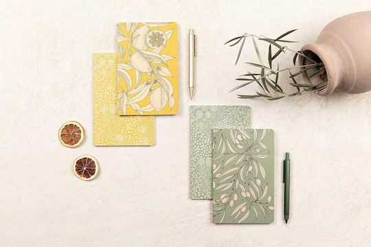 Clairefontaine Notebook A6 32 Sheets Ruled with Pen Case White YELLOW