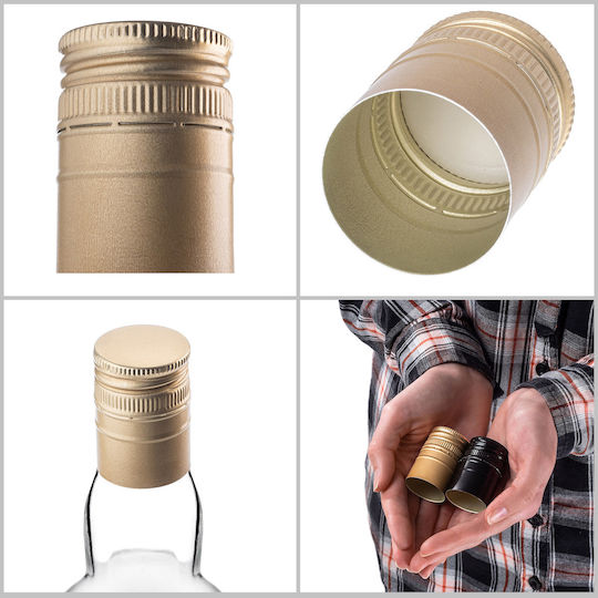 10x Capace Pentru Sticle Diametru 31,5mm Capace Lungii Capace Aurii