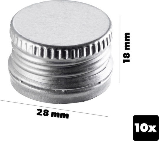 Fi28 Flaschen Verschlüsse Flaschen Verschlüsse Cap 10 Stück Silber Verschlüsse