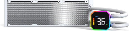 Montech HyperFlow Digital 360 Υδρόψυξη AIO CPU με 3 Ανεμιστήρες 120mm και ARGB Φωτισμό Λευκή