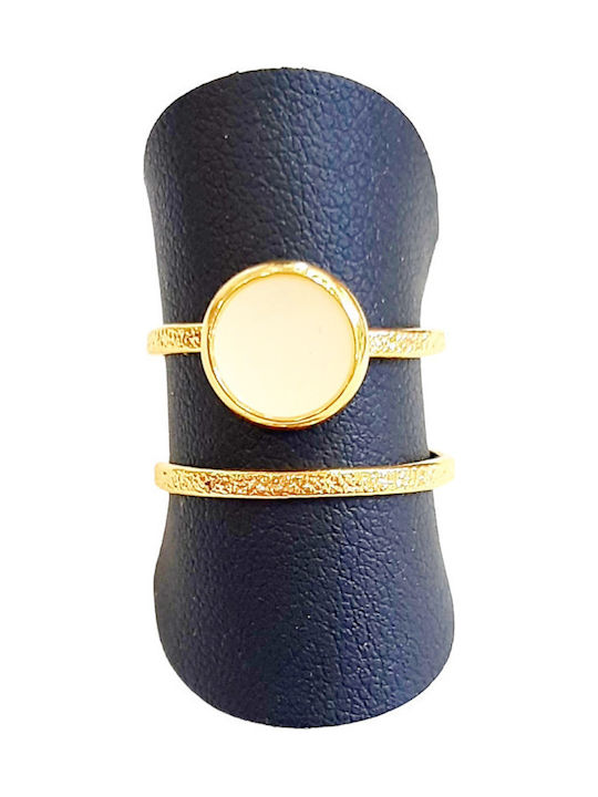 Louiza Jewels Inel Pentru Femei Învârtitoare Cu Email Placat Cu Aur