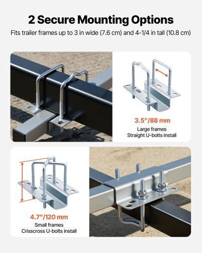 Vevor Boat Trailer Guides 700-1050 Mm Height Adjustable Trailers Guide 2pcs Thickened High-duty Trailer Guide-ons Smooth Roller Guidance Over 16 In Larger Fishing Boats Runabout Boats