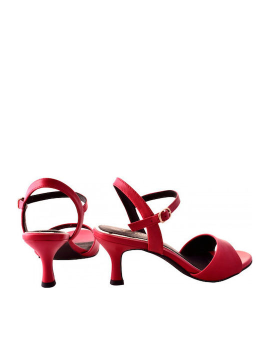 Damen Sandalen Rote Leder