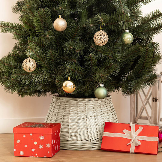 Kadax Weihnachtsbaumständer Weiß Korbweide Durchmesser 55cm