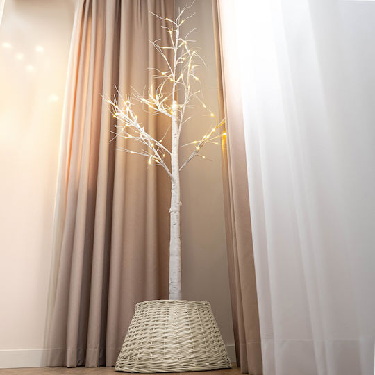 Kadax Weihnachtsbaumständer Weiß Korbweide Durchmesser 50cm