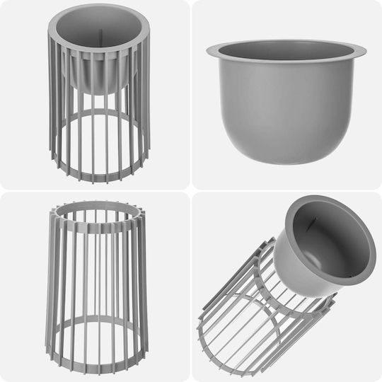 Standing Flower Stand Loft Double-sided Gray 53.5 Cm + Insert