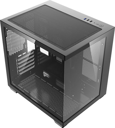 Darkflash B275 Gaming Middle Tower Carcasă PC cu Panou Lateral Negru Fără Ventilatoare