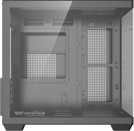 Darkflash B275 Gaming Middle Tower Carcasă PC cu Panou Lateral Negru Fără Ventilatoare