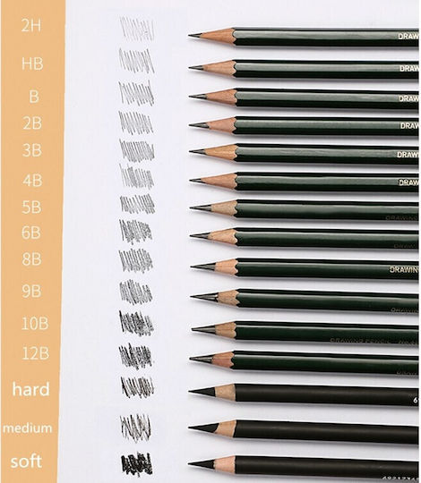 Professional Sketch Pencil Set 27 Pieces Er D L