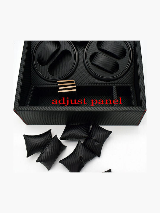 Automatic Watch Winder Box 4 Rotating Slots 6 Storage Slots Er D L