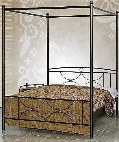 Νo35 Bed Double Metal Pink for Mattress 150x200cm