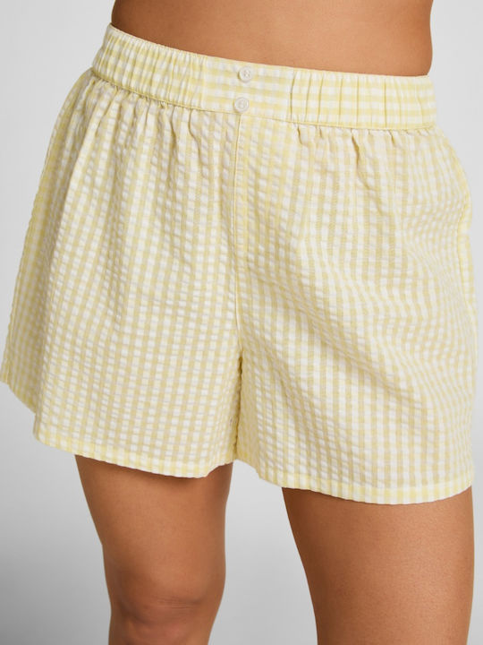 Hunkemöller Sommer Damen Schlafanzug Kurze Hosen Gelbe