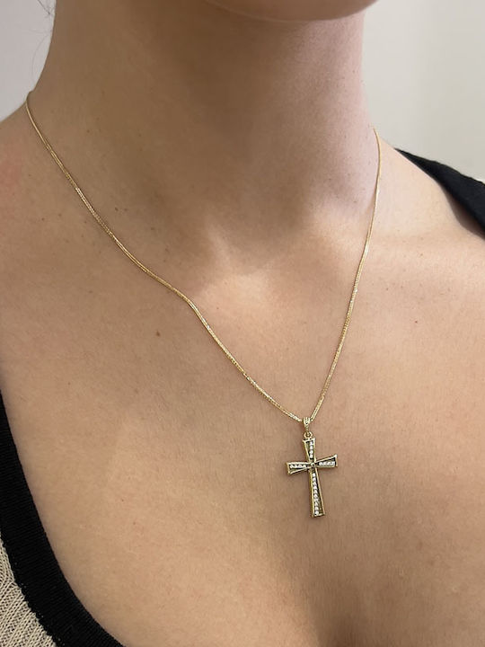Goldjewels Χρυσός Σταυρός 9Κ Διπλής Όψης