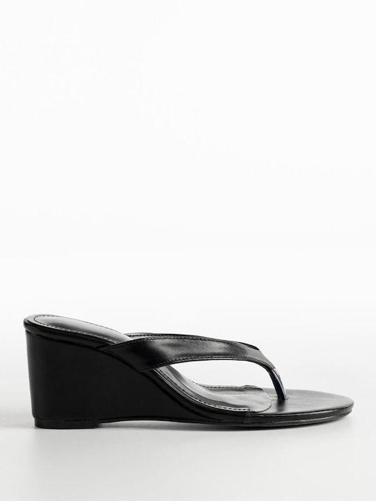Mules Platformă Cu Toc Separabil Dama 7091 Negru Piele Sintetică