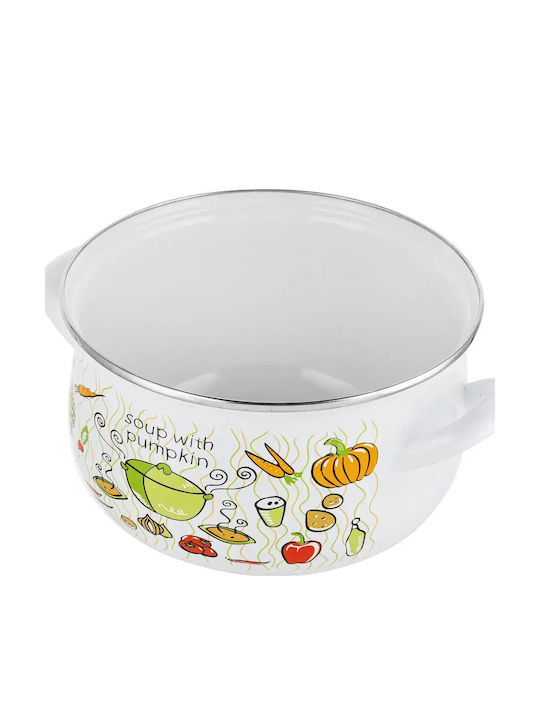 Emalia Polska Pleszew Deep Stainless Steel Pot 4.2lt