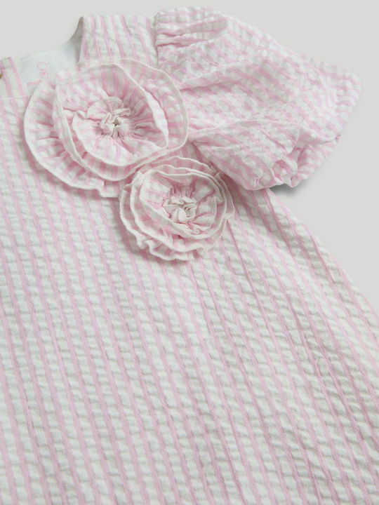 Girls Dress Striped Pink