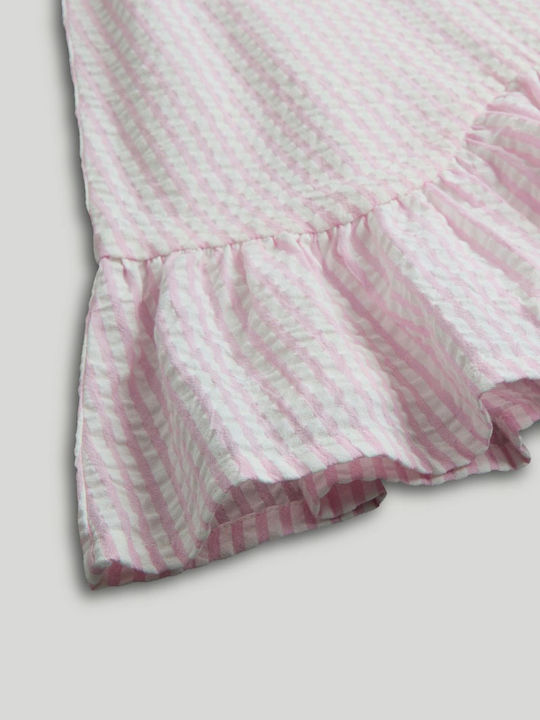 Girls Dress Striped Pink