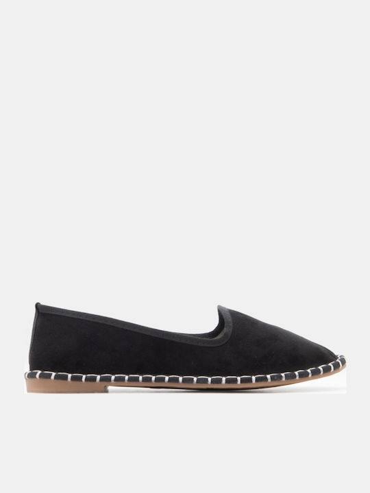 Women's Pointed Toe Ballerina Shoes In Black Colour