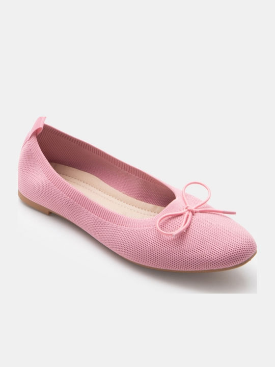 Women's Pointed Toe Ballerina Shoes In Pink Colour