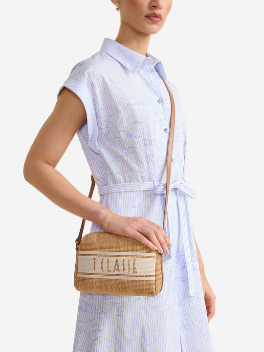 Leather Women's Shoulder Bag Tabac Brown