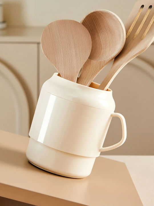 Beige Cutlery Drainer 13.5x11x14cm