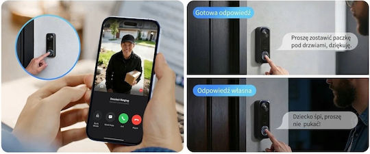 Aqara Σετ Θυροτηλεόρασης Wi-Fi Συμβατό με Alexa, Google Home και Apple HomeKit Μαύρο