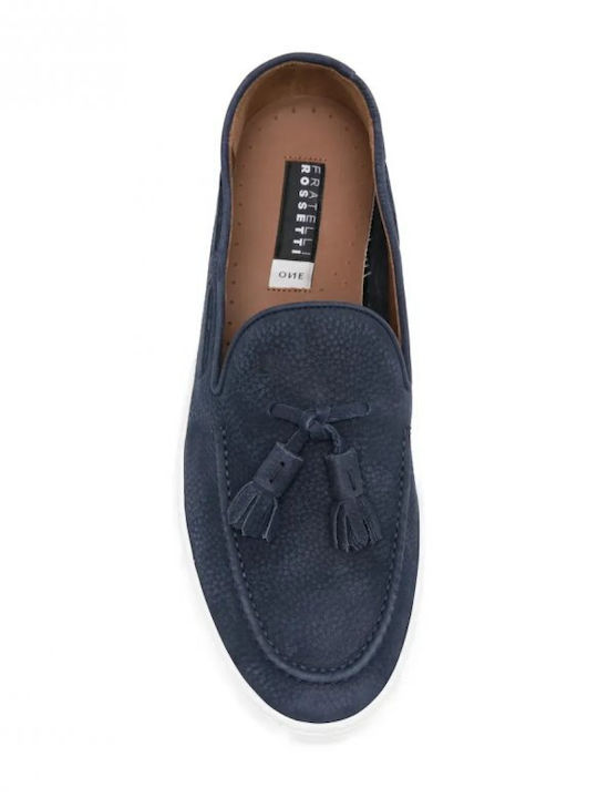 Δερμάτινα Ανδρικά Loafers σε Μπλε Χρώμα