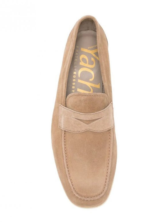 Δερμάτινα Ανδρικά Loafers σε Μπεζ Χρώμα