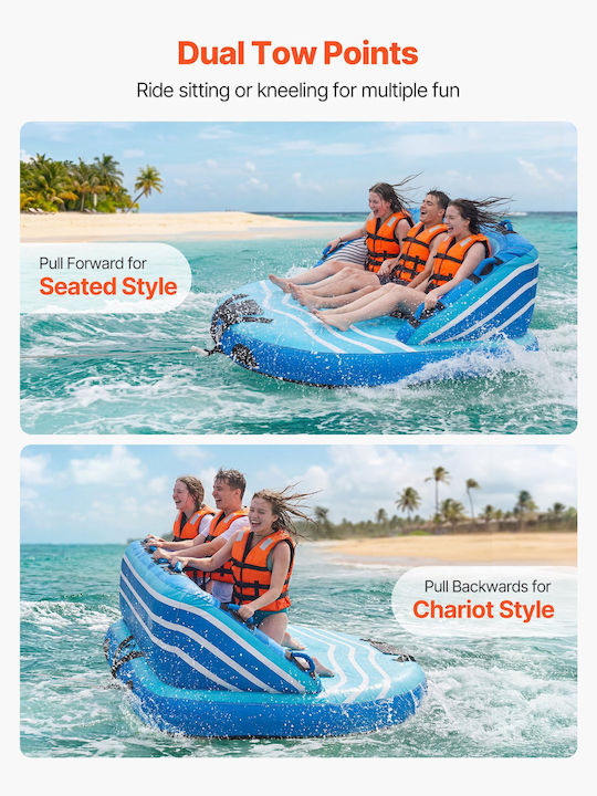 Vevor Inflatable Sea Double with Handles Light Blue CQTL3SFDX3RLLM38P001V0