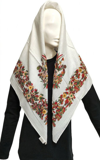 Traditional Mantila Mark790 – Authentic Traditional Costume Accessory White-102