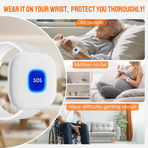 Cf103 Smart Life Sos Brățară De Urgență Wifi Albă