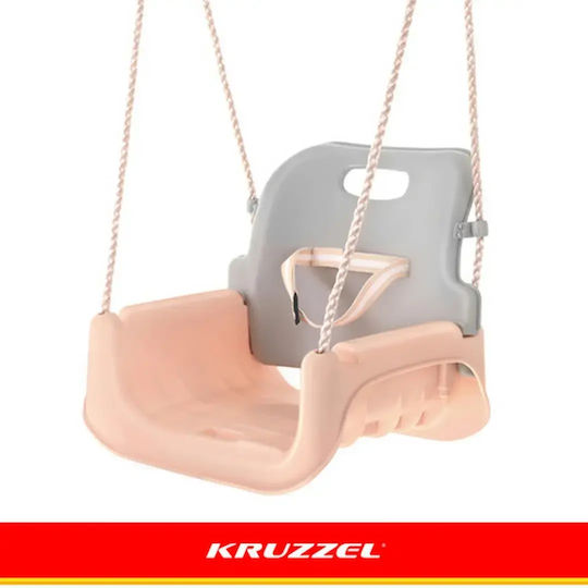 Kruzzel Κούνια με Προστατευτικό και Ζώνη Ασφαλείας Γκρι
