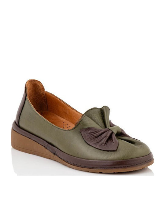 Women's Loafers in Khaki Colour