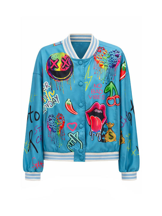 Дамско Яке за Зима Turquoise