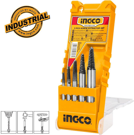 Ingco Puller Set for Screws 5pcs